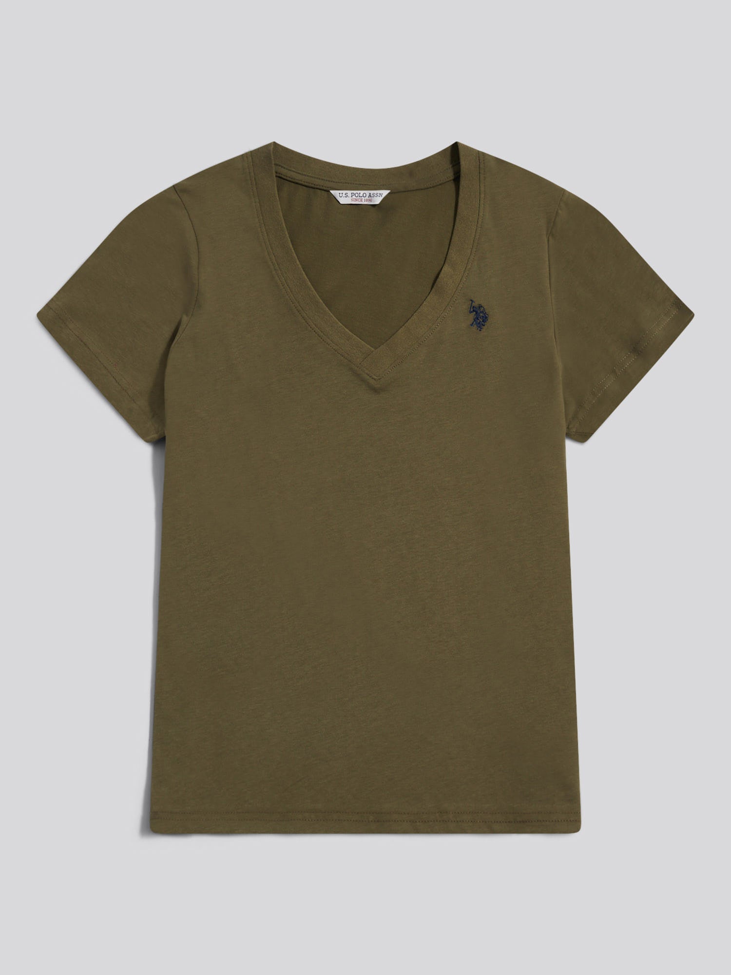 Womens V-Neck T-Shirt Kalamata Green