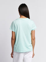 Womens V-Neck T-Shirt Blue Light