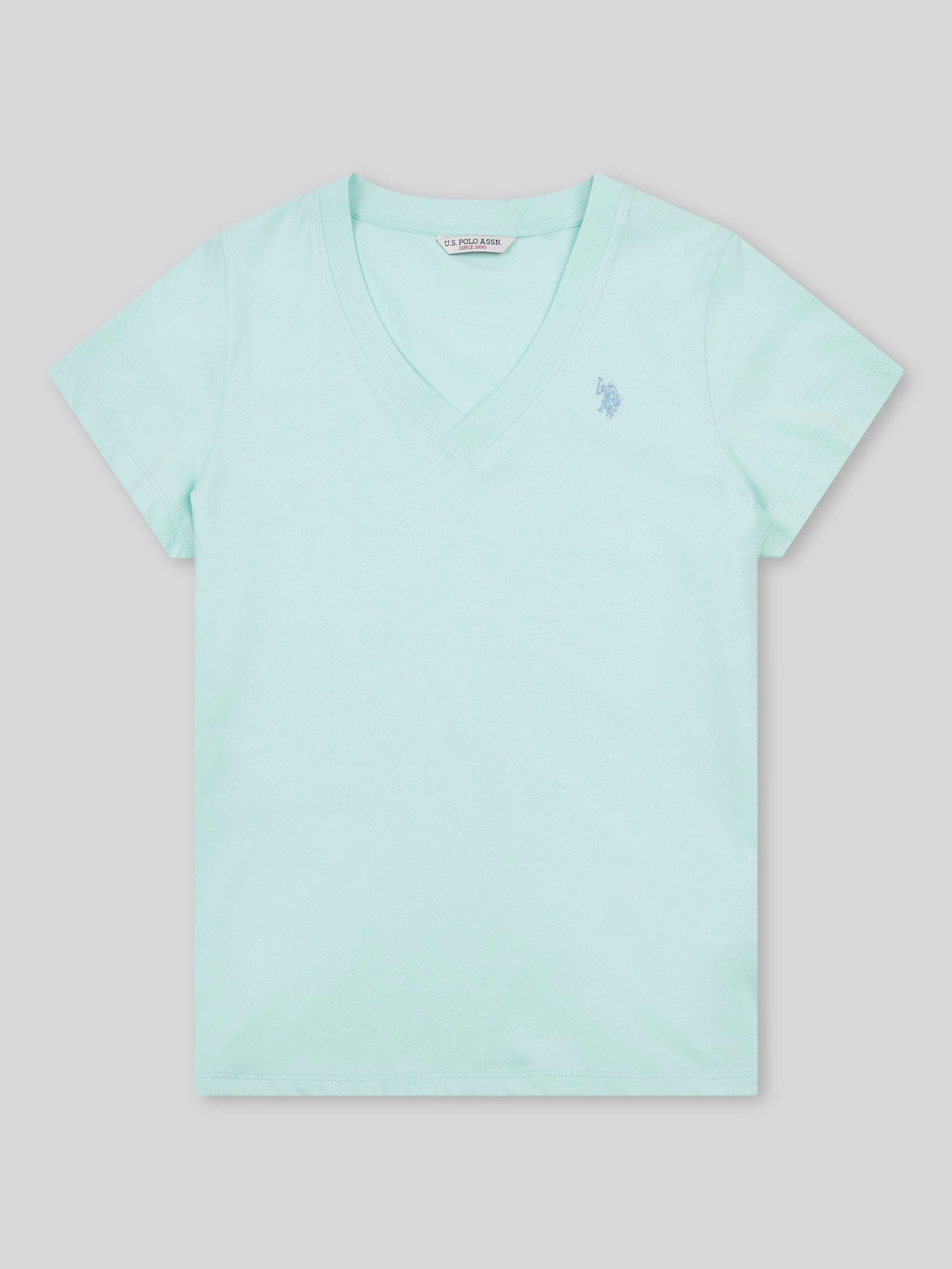 Womens V-Neck T-Shirt Blue Light