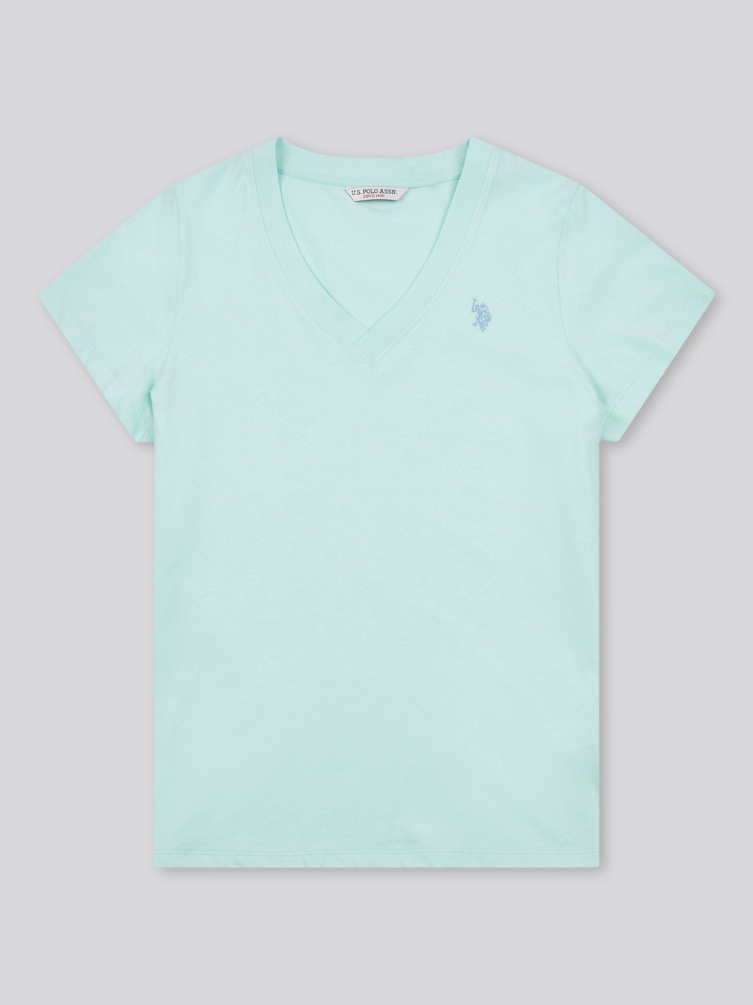 Womens V-Neck T-Shirt Blue Light