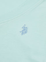 Womens V-Neck T-Shirt Blue Light