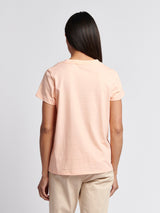 Womens V-Neck T-Shirt Peach Nectar