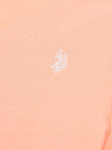 Womens V-Neck T-Shirt Peach Nectar