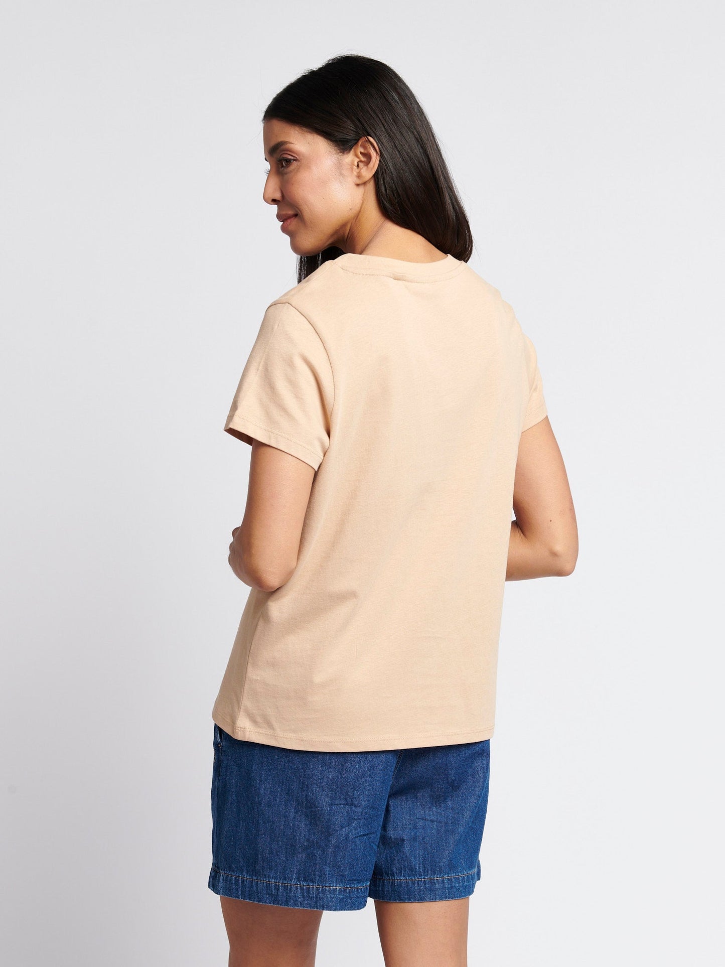 Womens V-Neck T-Shirt Cuban Sand