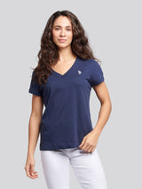 Womens V-Neck T-Shirt Navy Iris