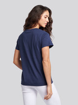 Womens V-Neck T-Shirt Navy Iris