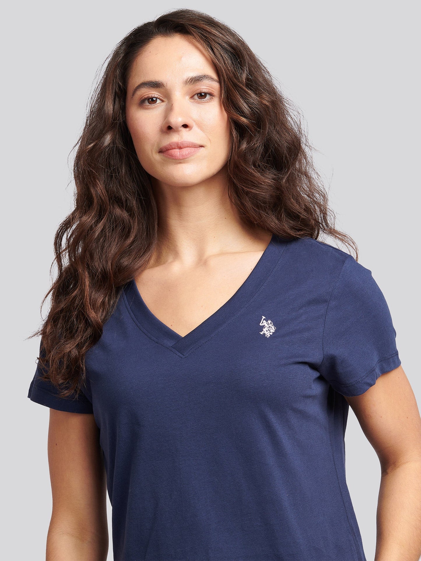 Womens V-Neck T-Shirt Navy Iris