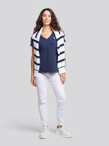 Womens V-Neck T-Shirt Navy Iris