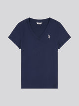 Womens V-Neck T-Shirt Navy Iris