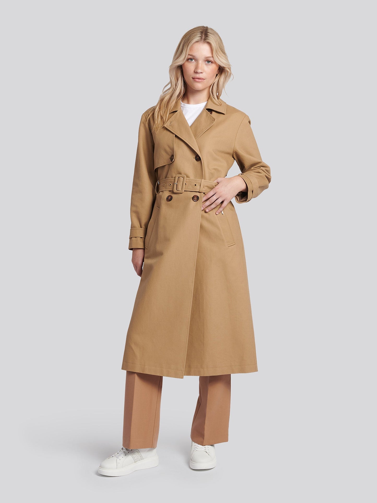 Womens Trench Coat in Incense