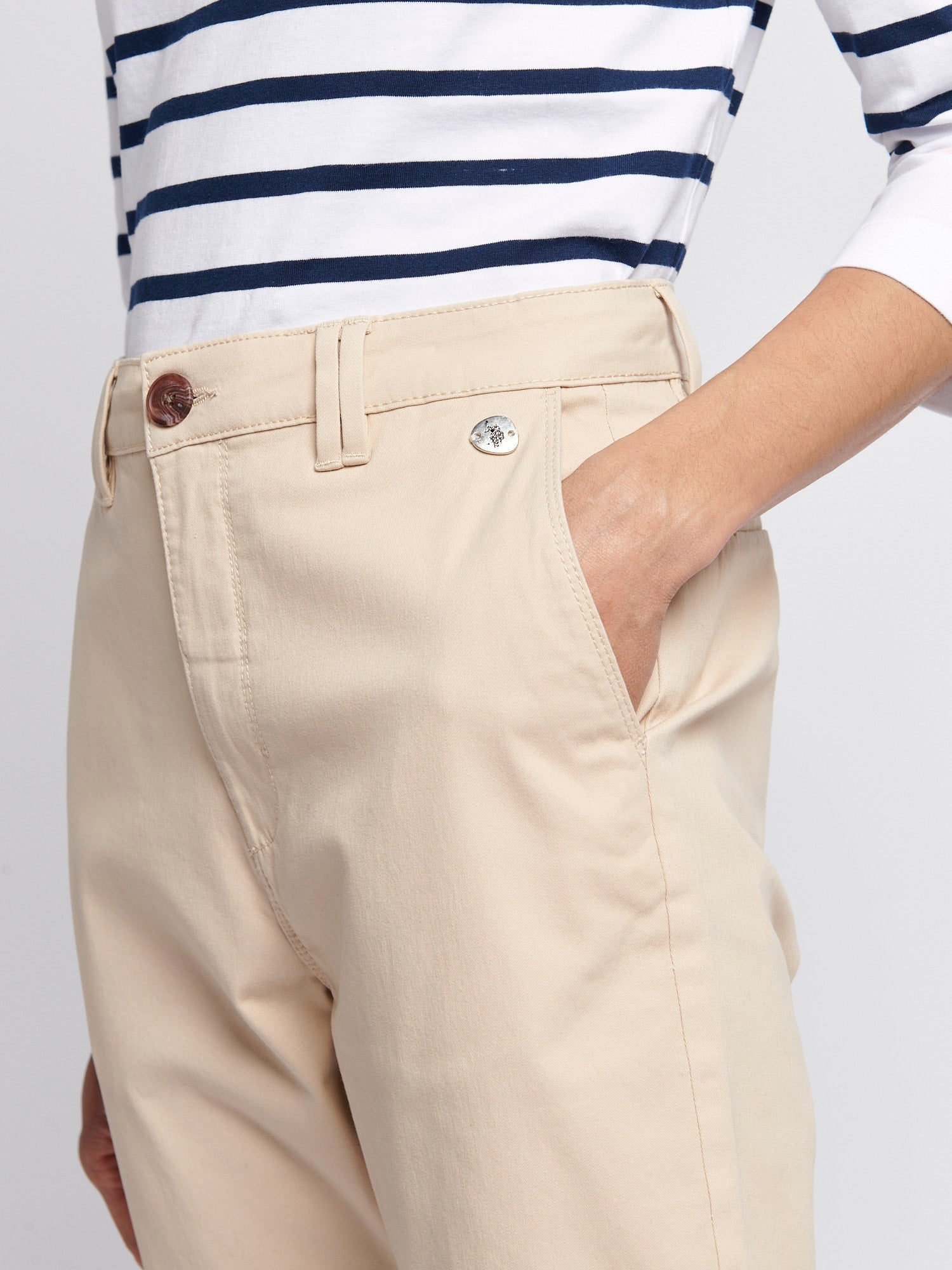 Womens Chino Trousers Smoke Gray