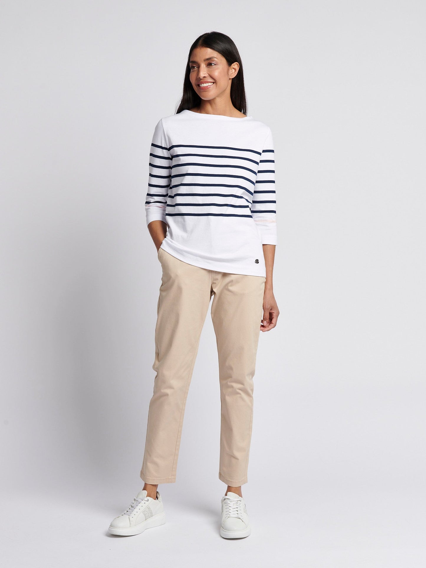Womens Chino Trousers Smoke Gray