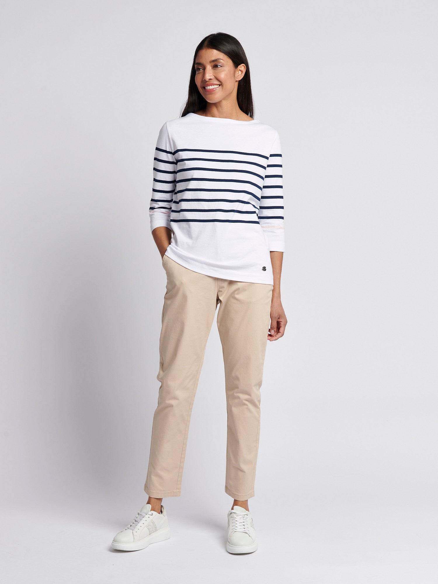 Womens Chino Trousers Smoke Gray