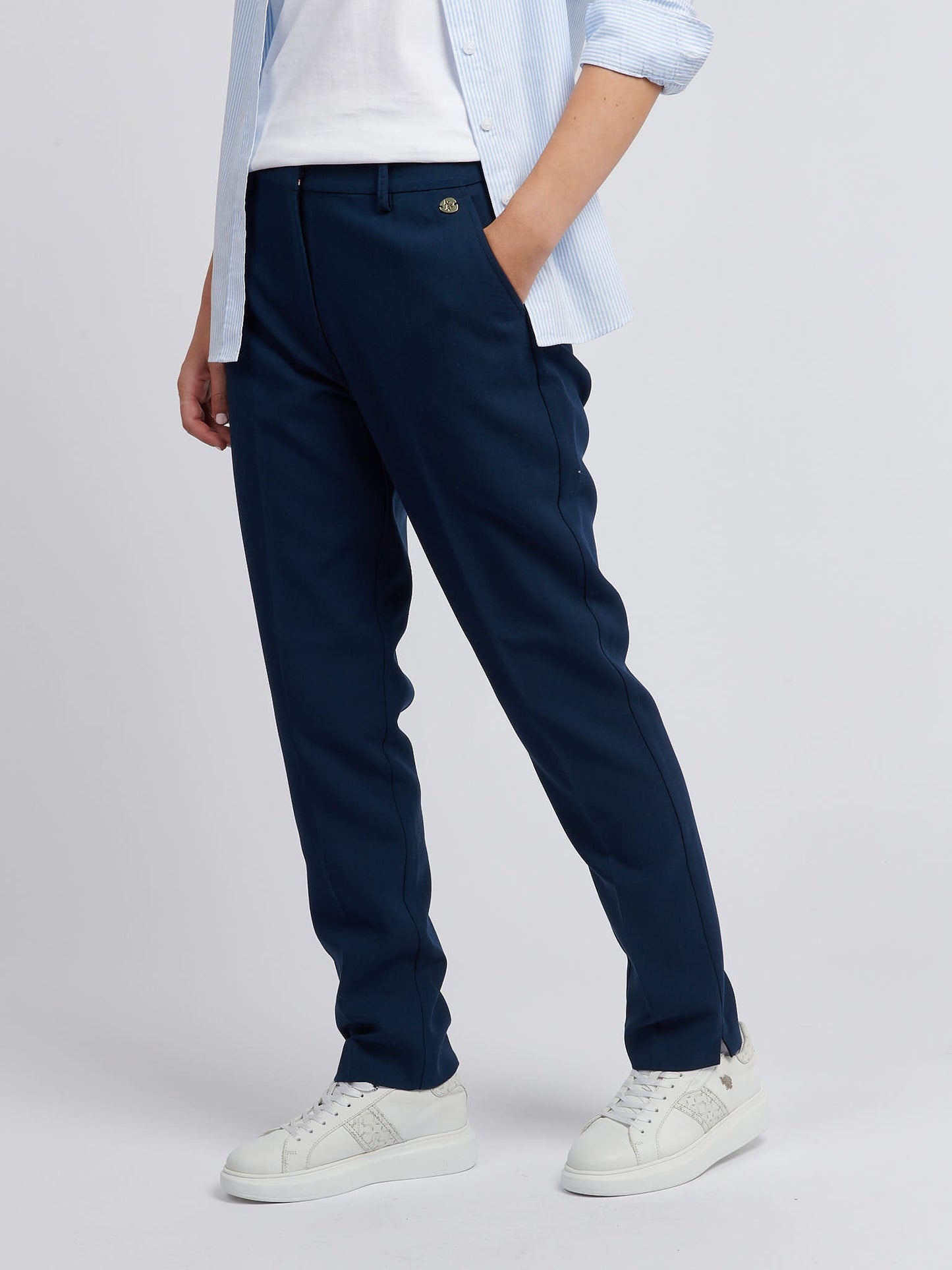 Womens Chino Trousers Navy Iris