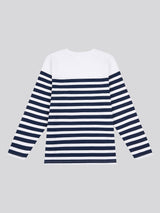 Womens Stripe Long Sleeve T-Shirt in Navy Iris