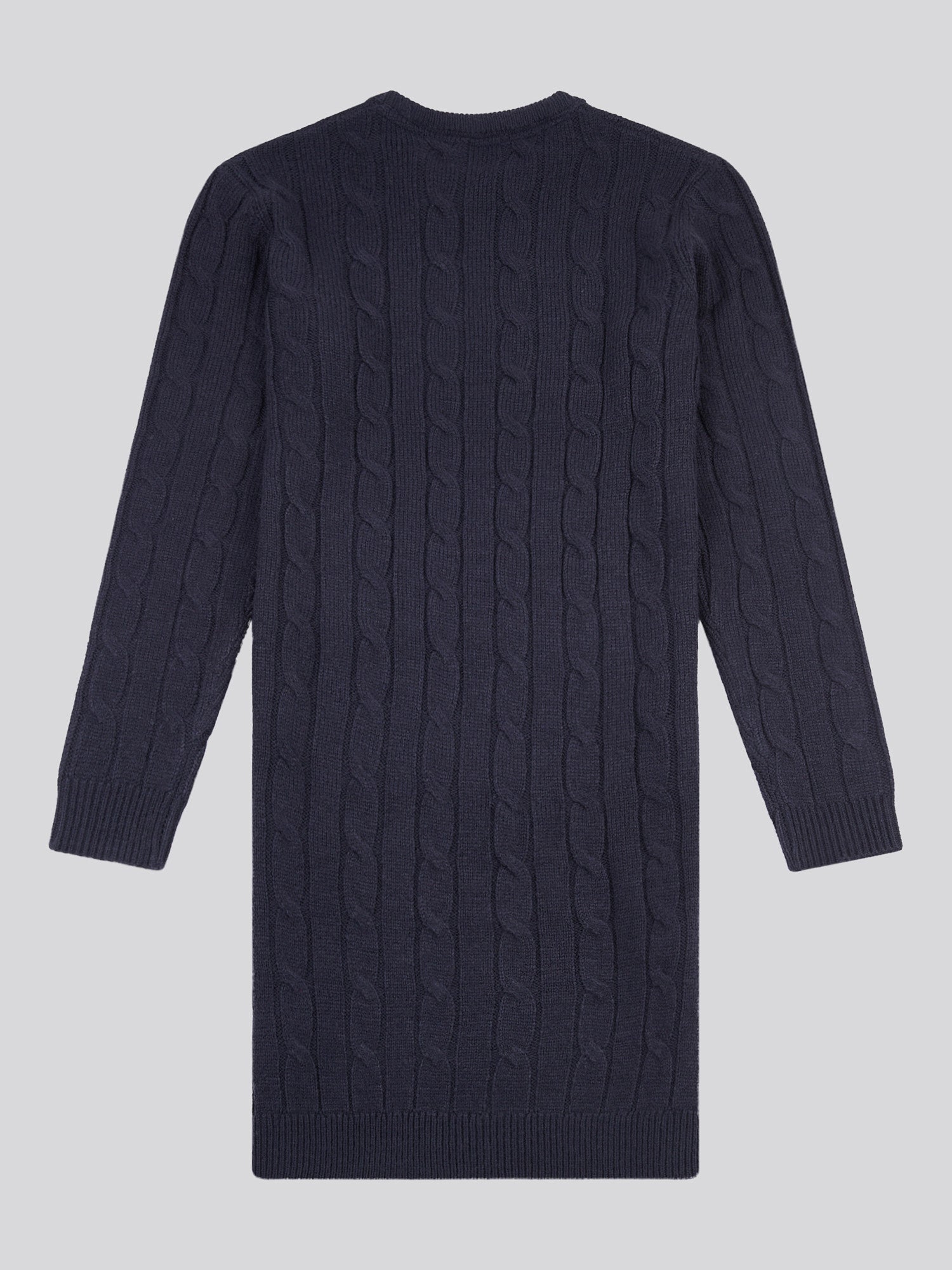 Womens Cable Knit Dress in Navy Iris