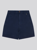 Womens Turn Up Chino Short in Navy Iris