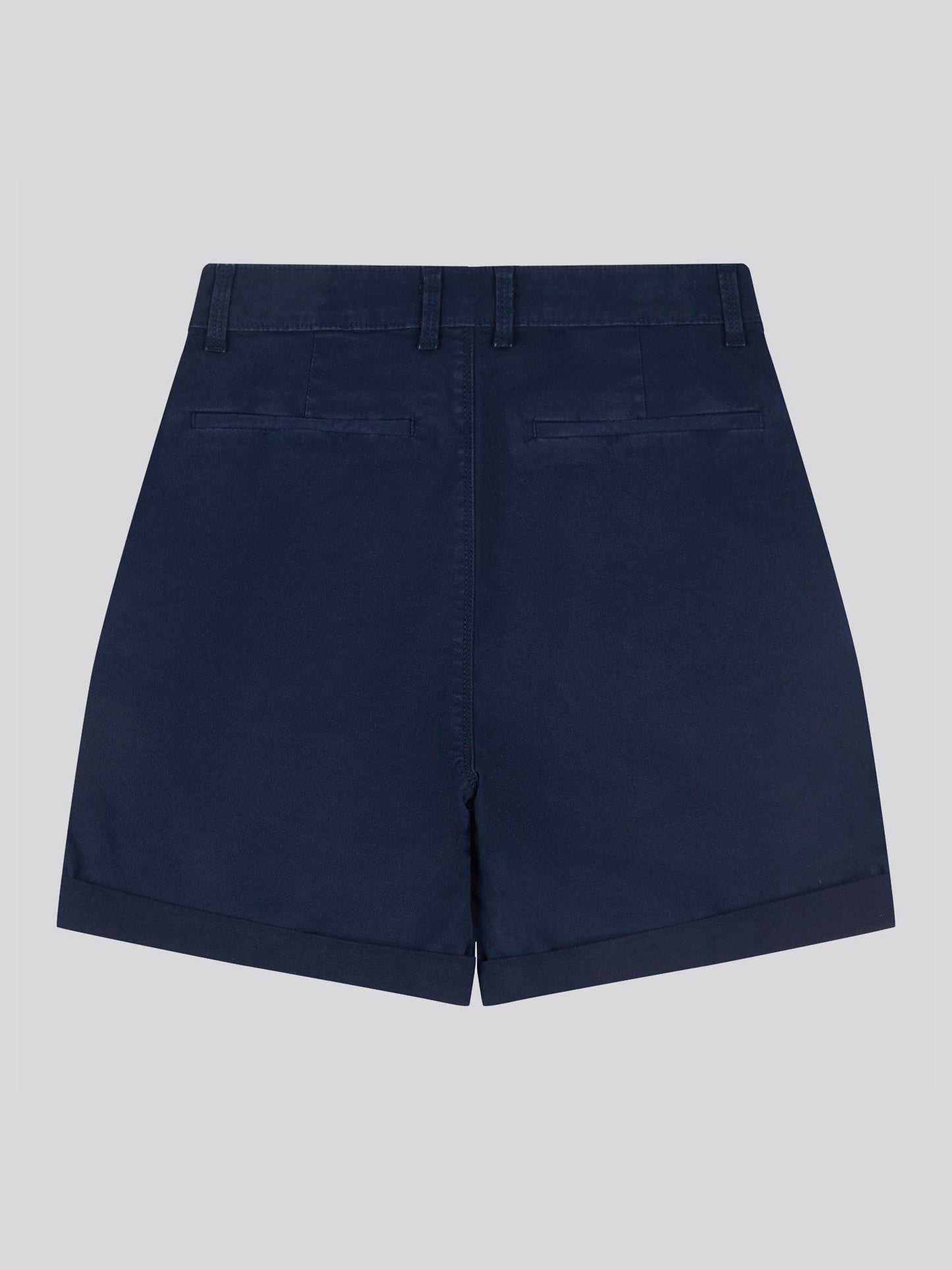 Womens Turn Up Chino Short in Navy Iris