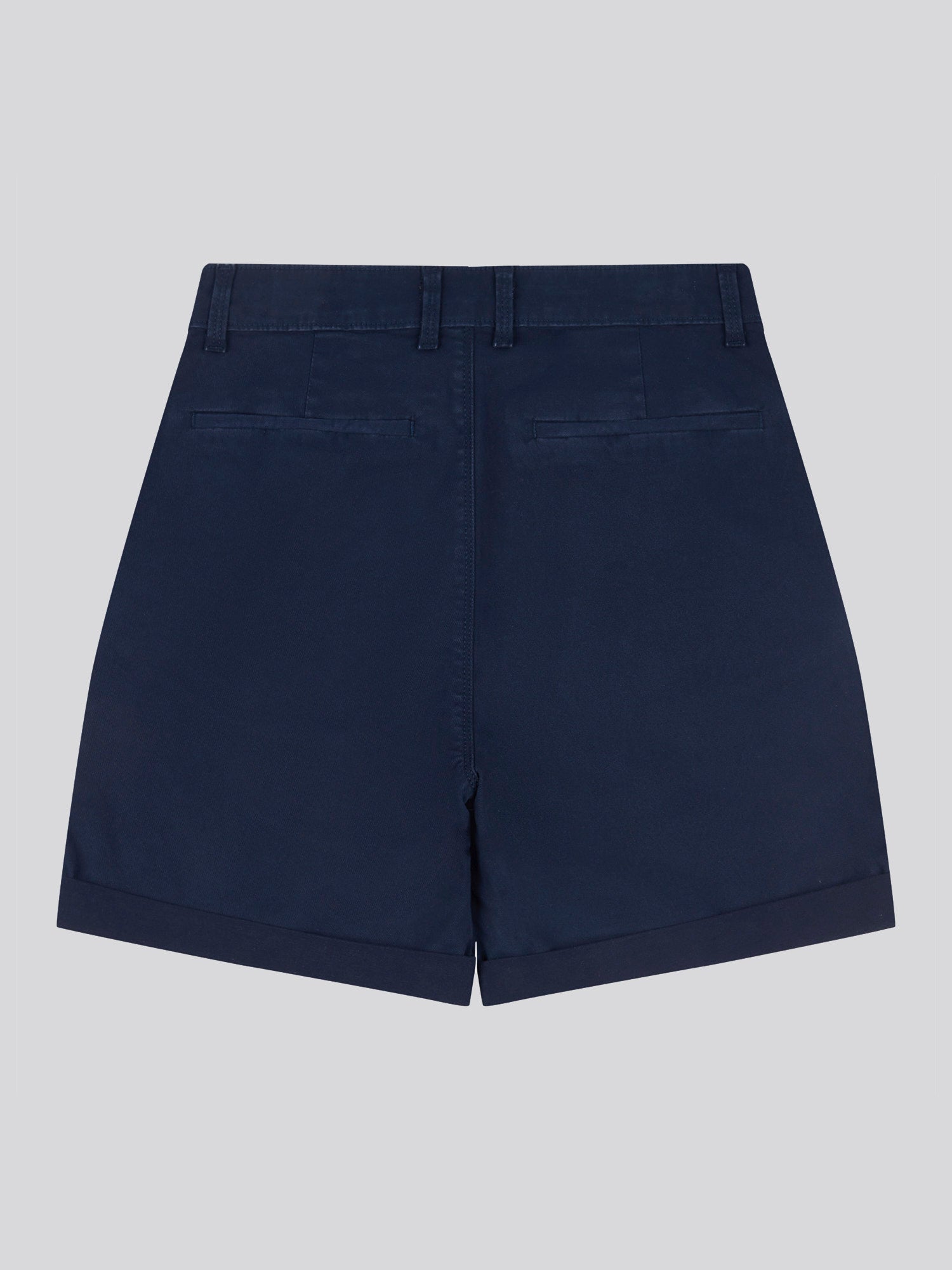 Womens Turn Up Chino Short in Navy Iris