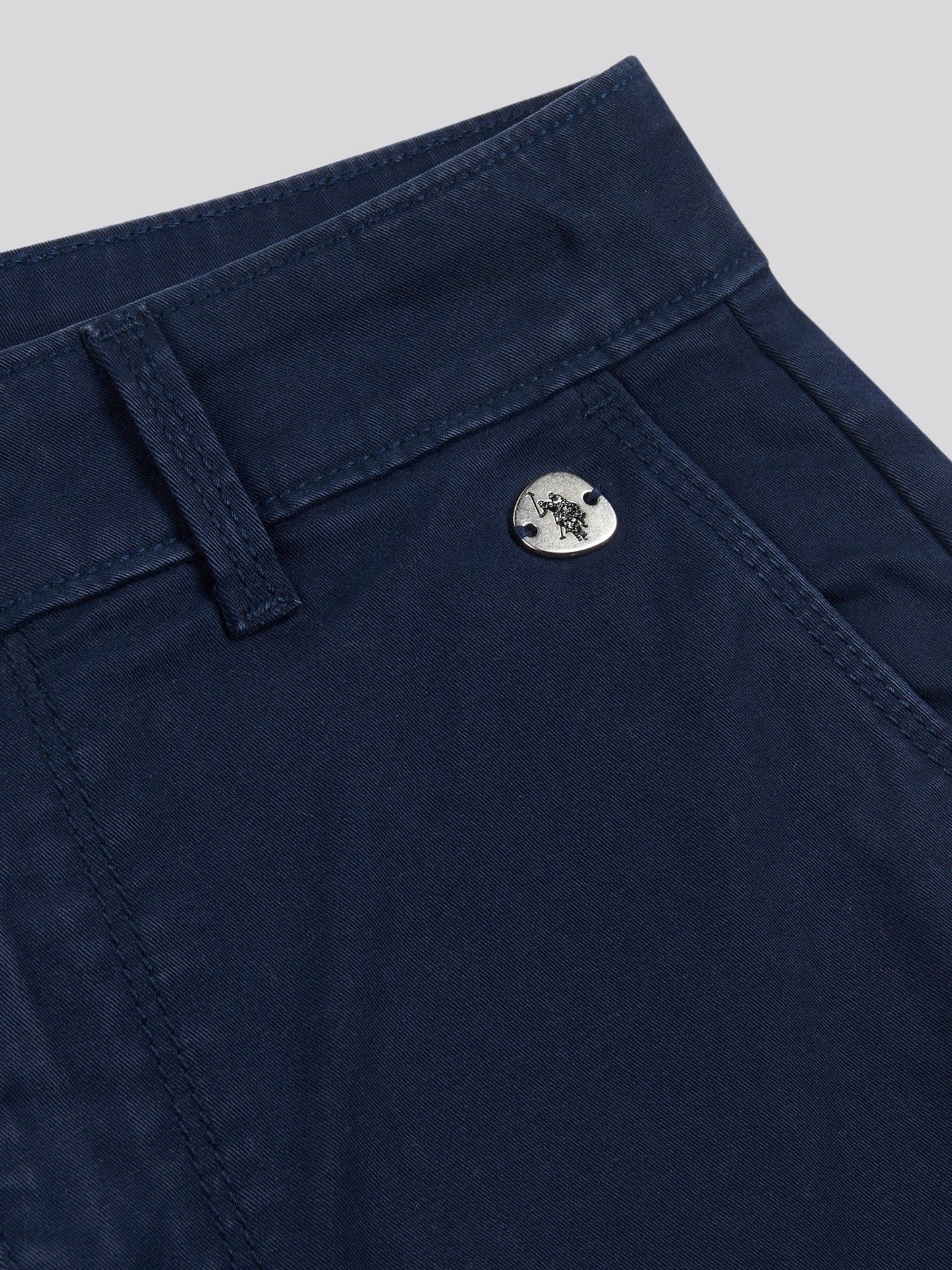 Womens Turn Up Chino Short in Navy Iris