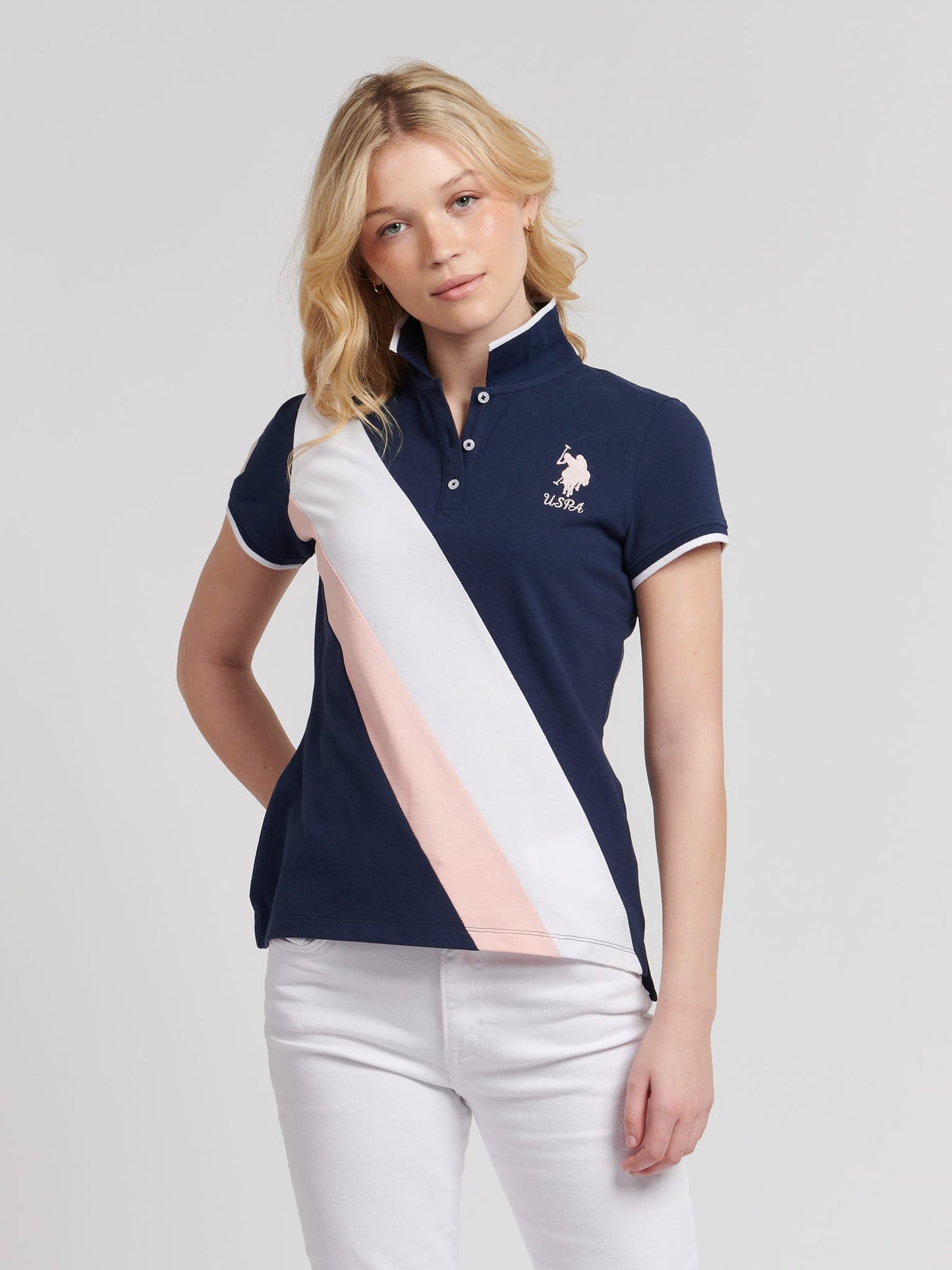 Womens Sash Player 3 Polo Shirt in Navy Iris