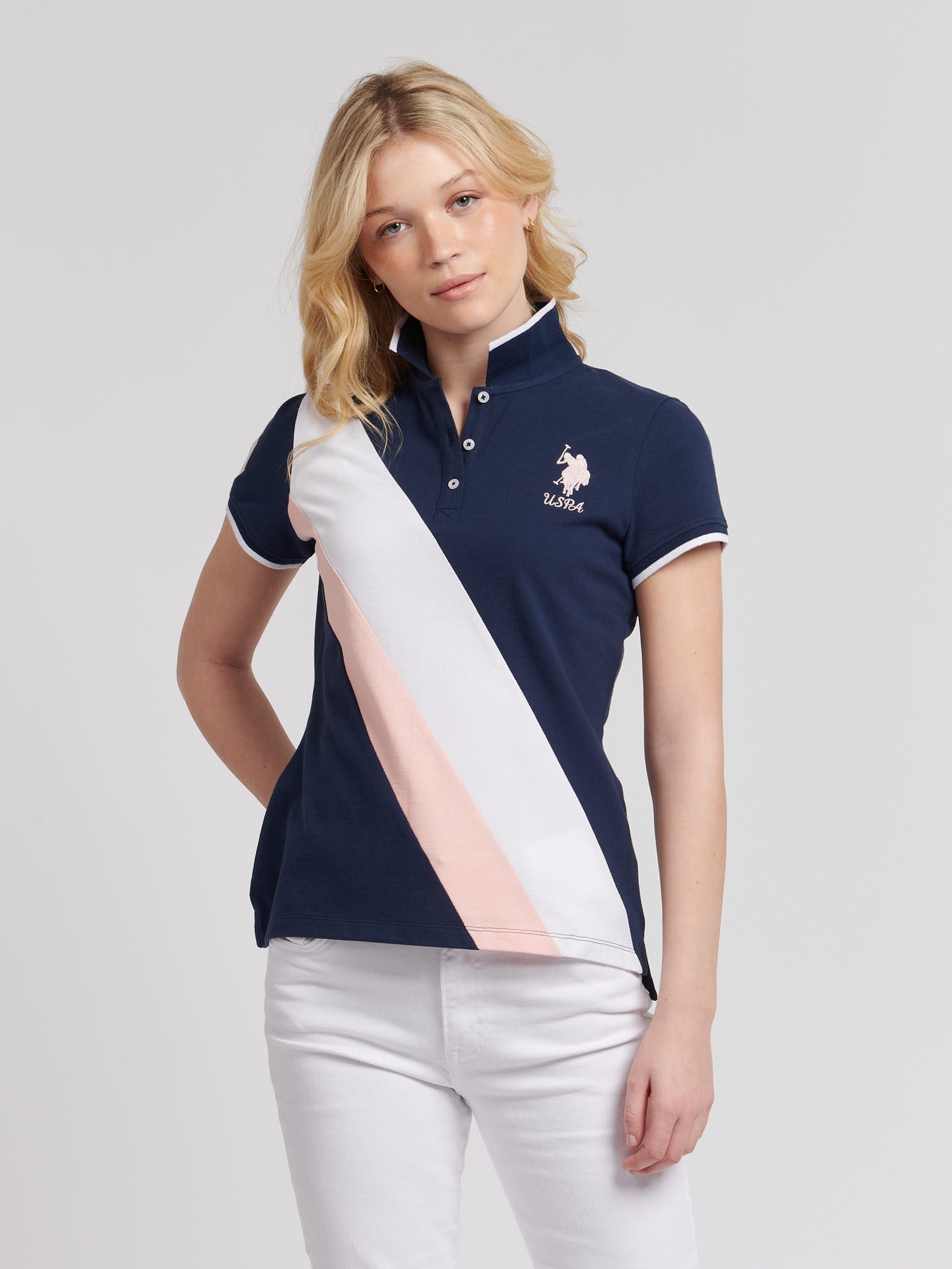 Womens Sash Player 3 Polo Shirt in Navy Iris