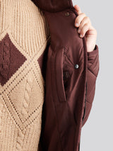 Womens Lightweight Quilted Jacket in Puce