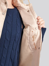 Womens Hacking Quilted Gilet in Smoke Gray