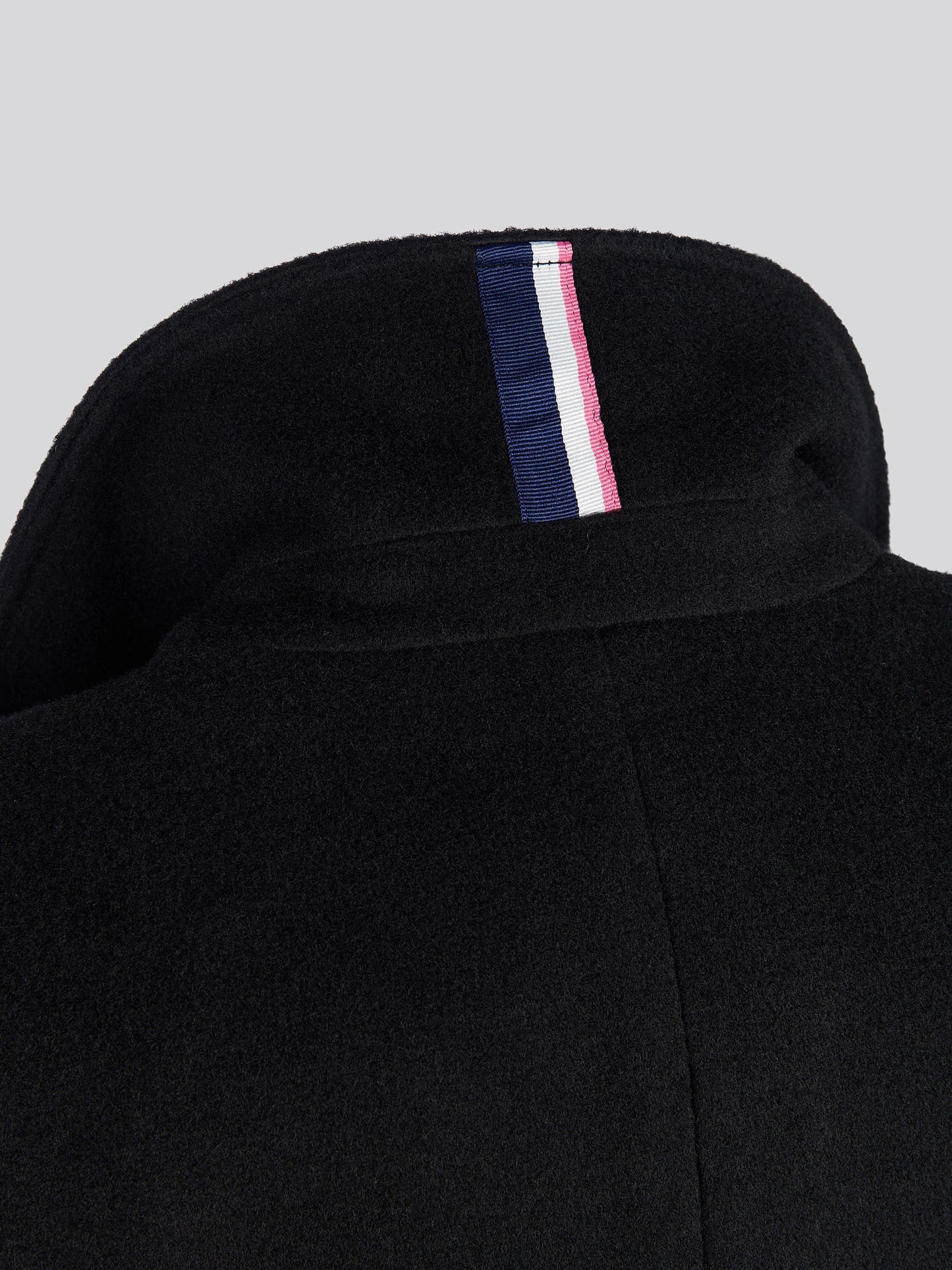 Womens Wool Blend Double Breasted Coat in Black