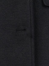 Womens Wool Blend Double Breasted Coat in Black