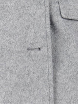 Womens Wool Blend Double Breasted Coat in Silver Filigree
