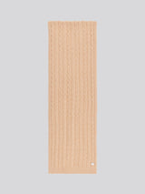 Womens Hanging Signature Cable Knit Scarf in Cuban Sand