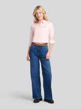 Womens Classic Fit Poplin Shirt Crystal Rose