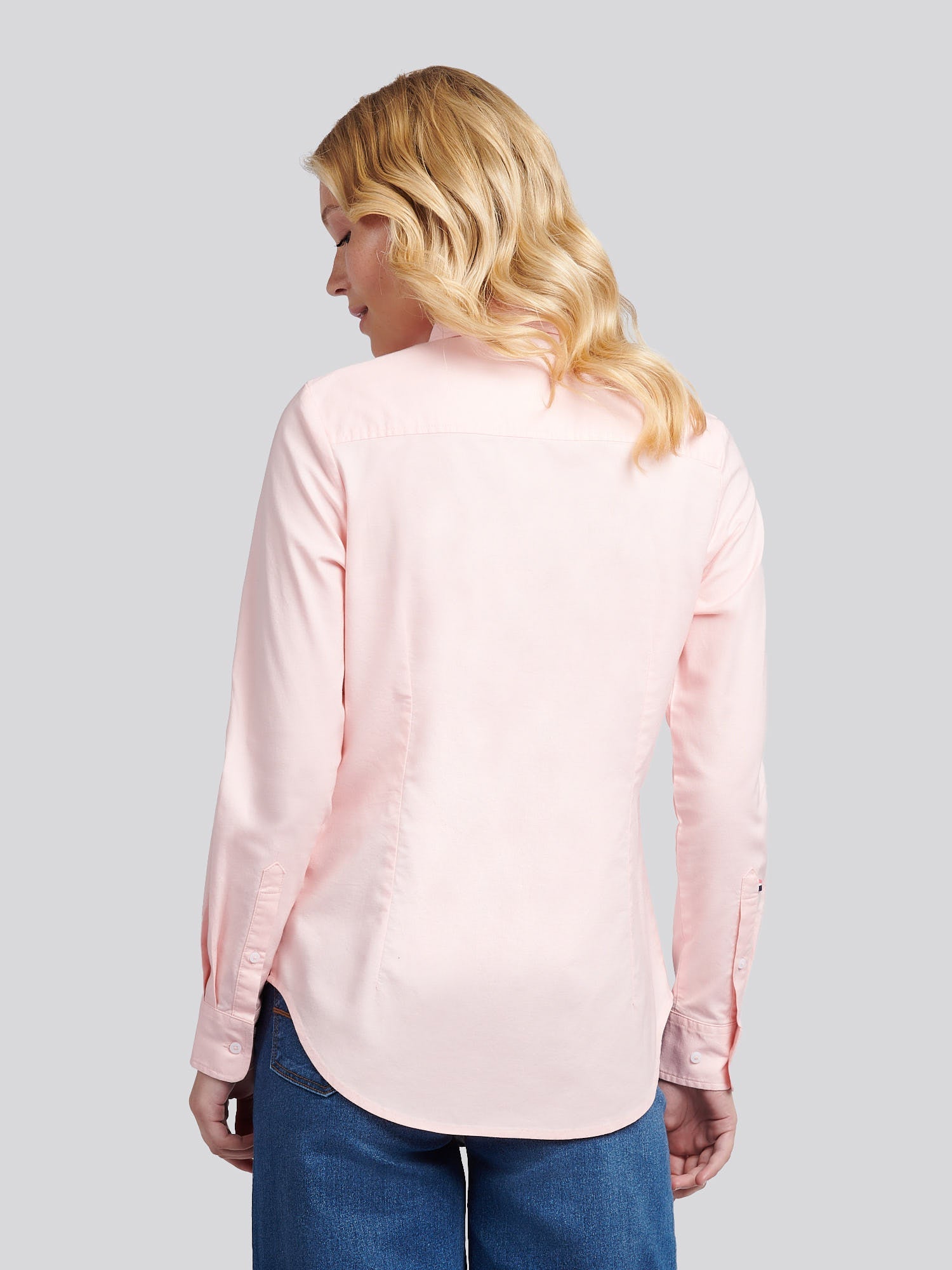 Womens Classic Fit Poplin Shirt Crystal Rose