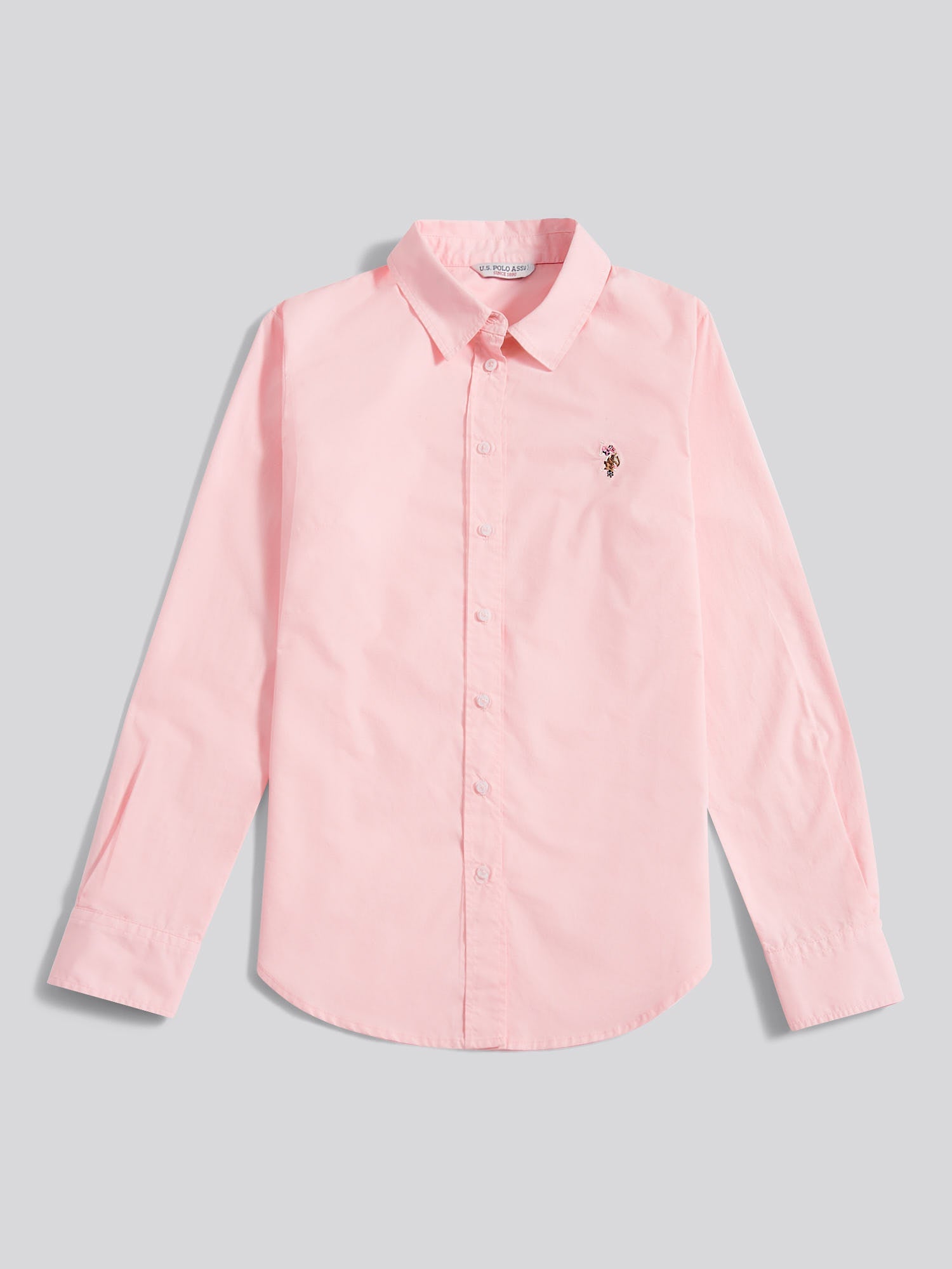 Womens Classic Fit Poplin Shirt Crystal Rose