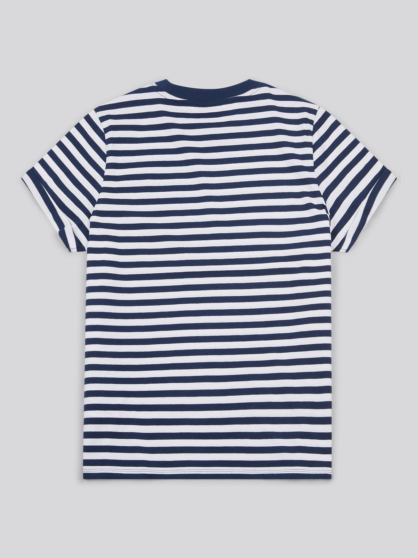 Womens Stripe Crew Neck T-Shirt Navy Iris