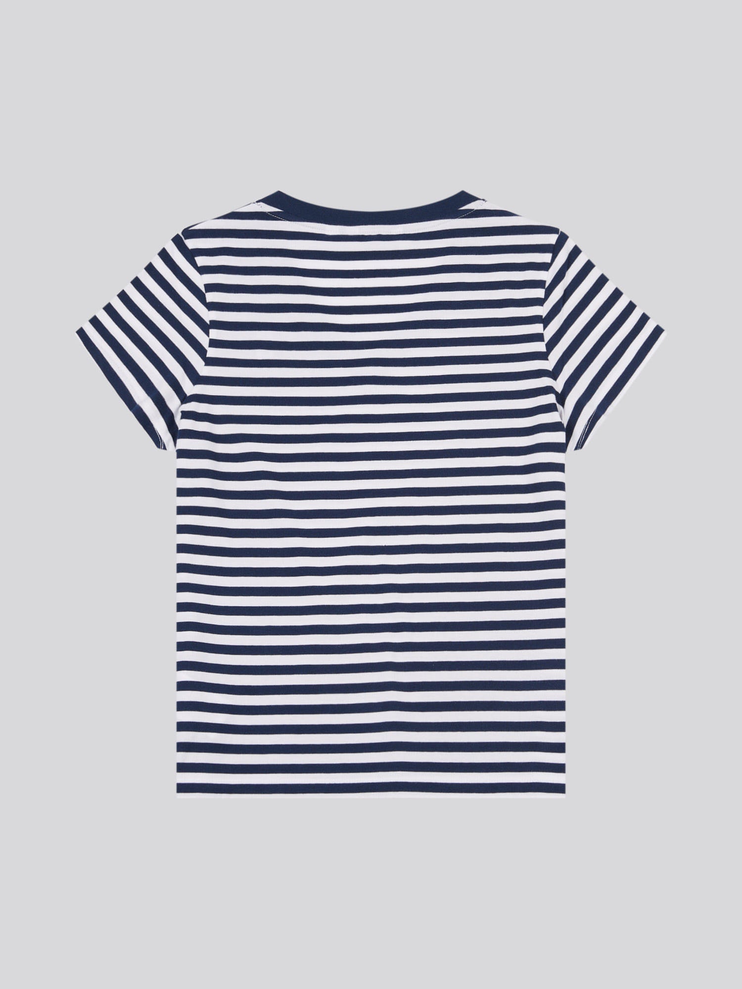 Womens Stripe V-Neck Neck T-Shirt Navy Iris