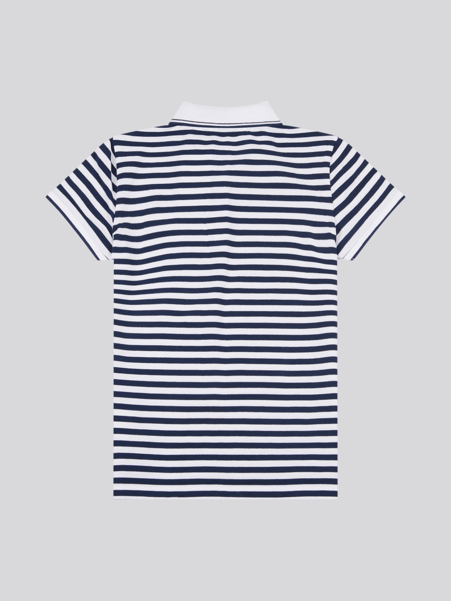 Womens Stripe Polo Shirt in Navy Iris