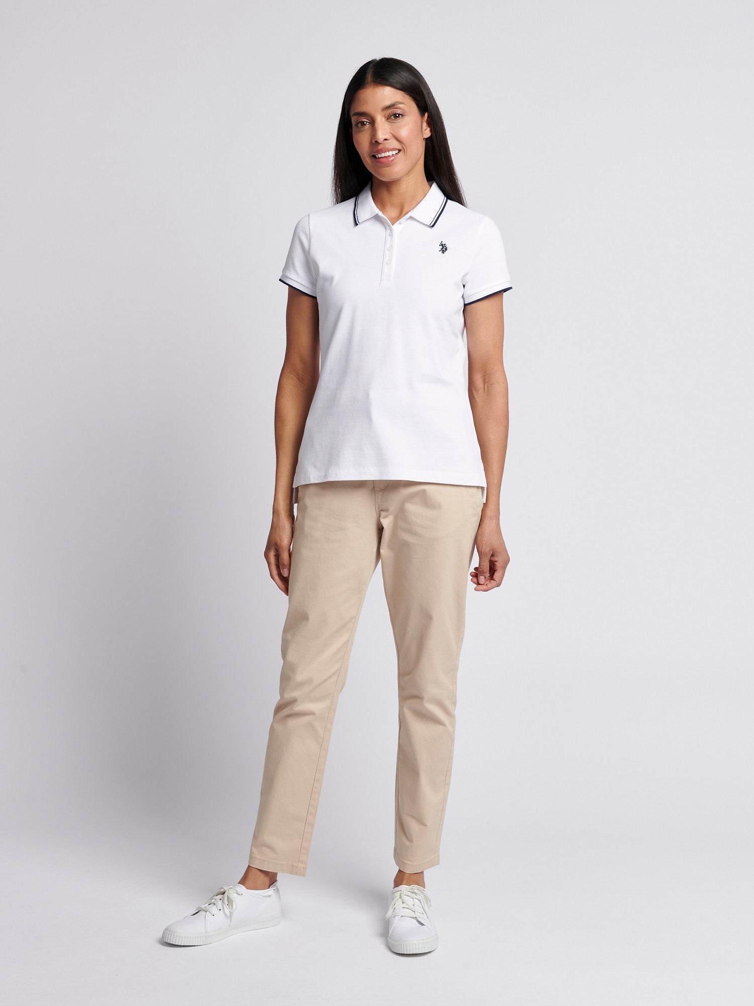 Womens Polo Shirt Bright White
