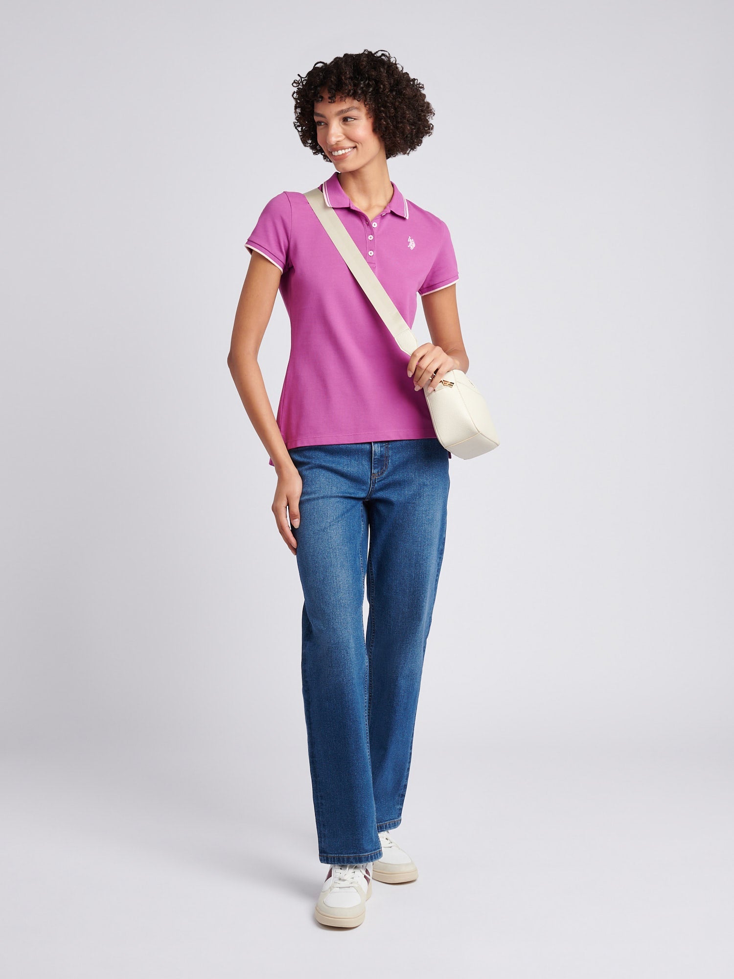 Womens Polo Shirt Cattleya Orchid