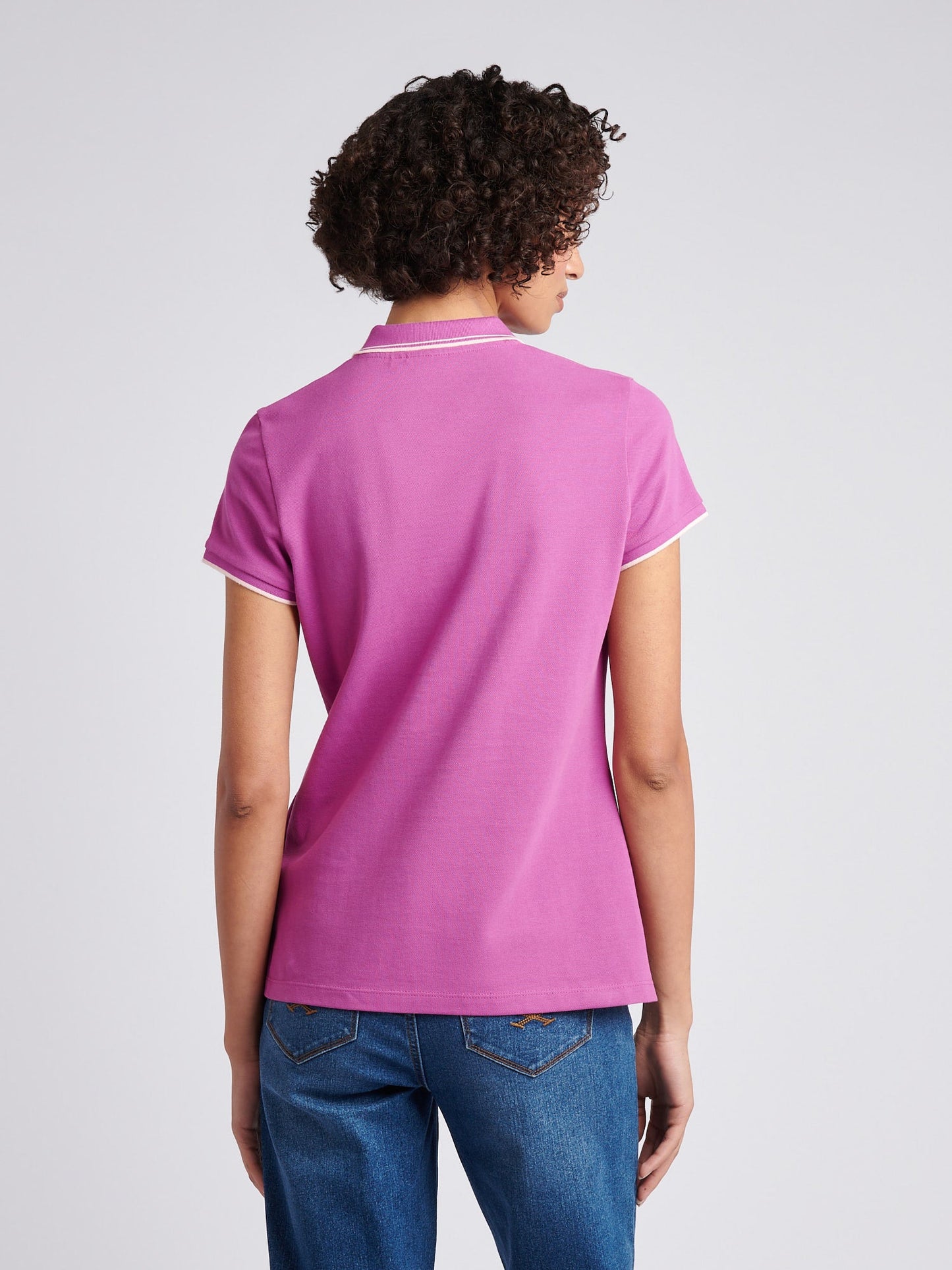 Womens Polo Shirt Cattleya Orchid