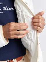 Womens Quilted Collared Jacket in Marshmallow