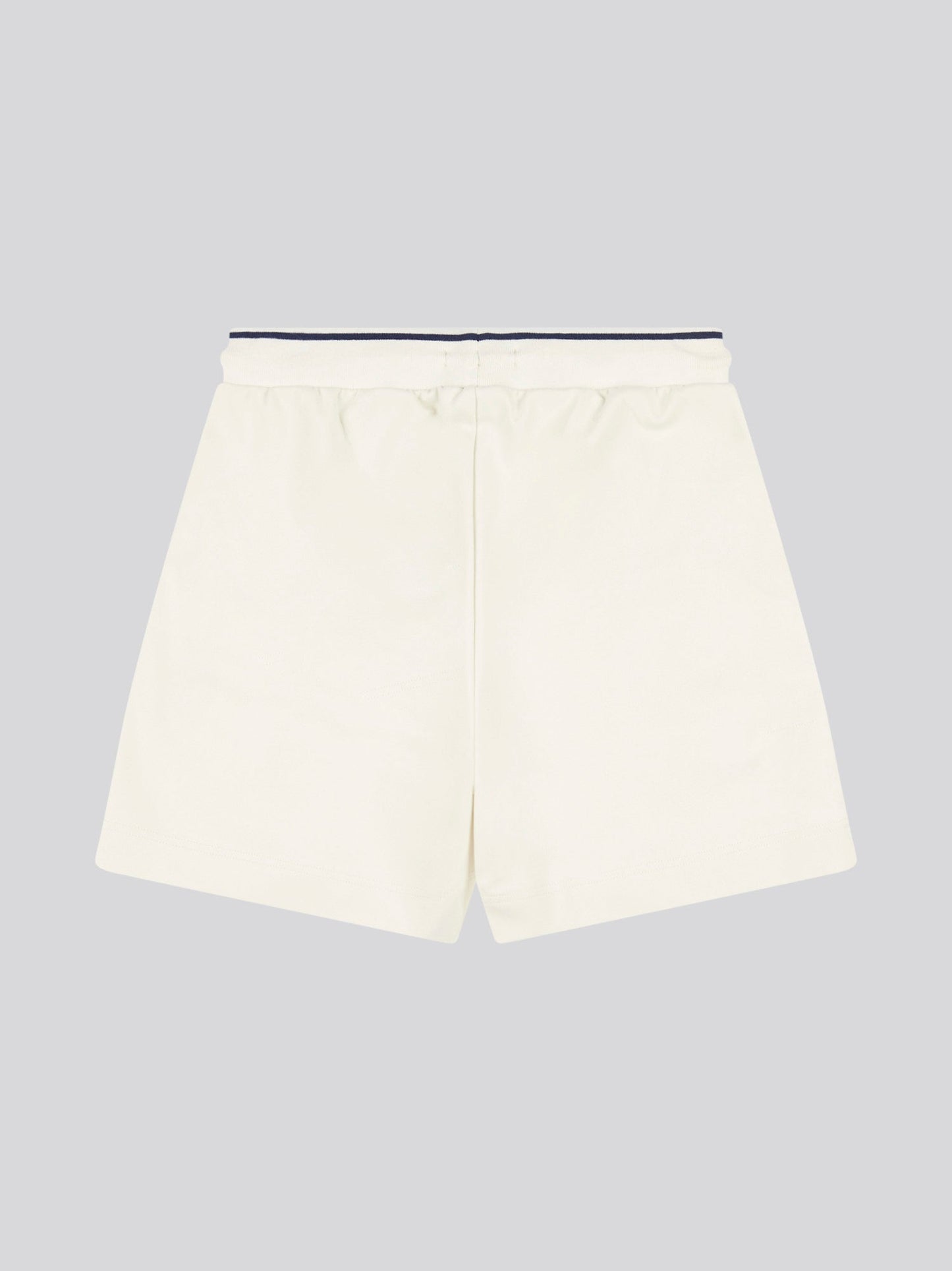 Womens Pintuck Tipped Sweat Shorts in Marshmallow