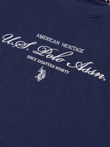 Womens Premium Graphic Grown On Sleeve T-Shirt in Navy Iris