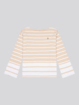 Womens Block Stripe Long Sleeve T-Shirt in Smoke Gray