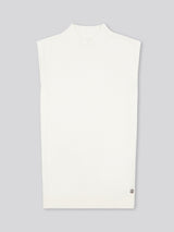 Womens Mock Neck Sleeveless Knit Marshmallow