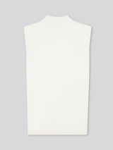 Womens Mock Neck Sleeveless Knit Marshmallow