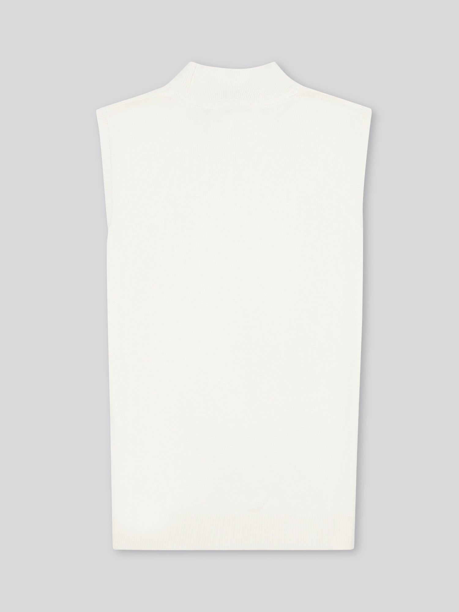 Womens Mock Neck Sleeveless Knit Marshmallow