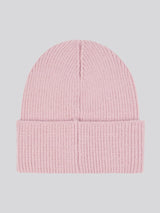 Womens Double Horsemen Knit Beanie in Bleached Mauve