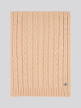 Womens Signature Cable Knit Beanie, Gloves & Scarf Set in Cuban Sand